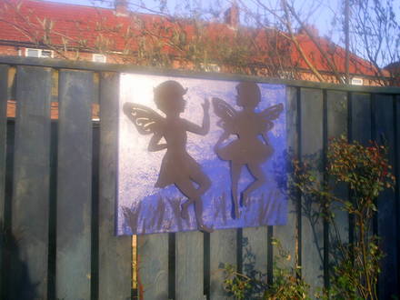 my art work just till climbers get established in back garden