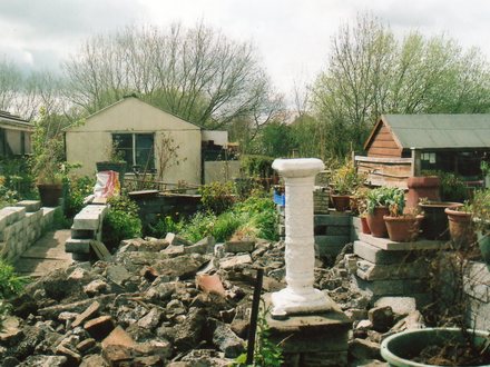 Looking down the garden from the patio.