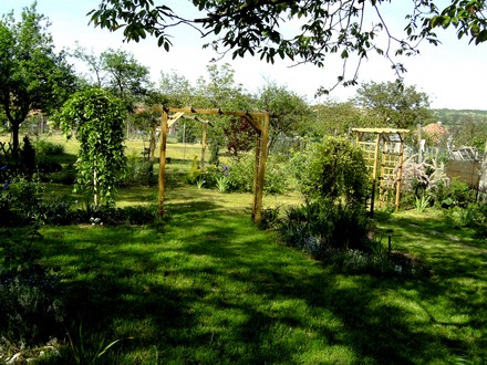 View from top garden looking through middle arch.