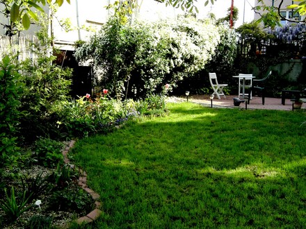 View looking towards round patio and and terrace.v