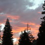 Camping evening sky