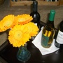 gifts of wine and daisies