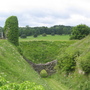 The moat - Helmsley Castle , N.Yorks.