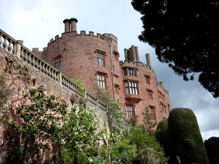A view of the castle from the terraces
