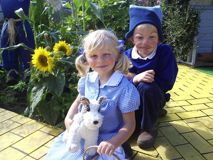 Taking a rest on the Yellow Brick Road