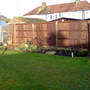 cottage garden bed - far end in front of the greenhouse