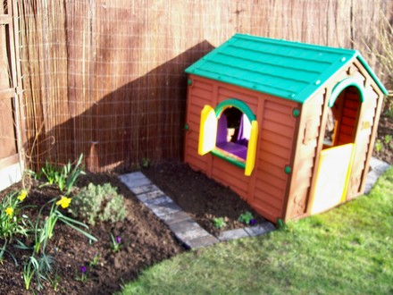 finished! brookes new flower bed!