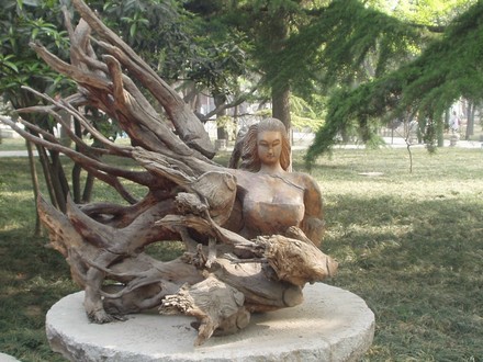 wood carving, photo taken in China