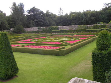 One of the four parterres at Pitmedden Garden (NTS)