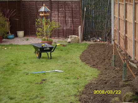 digging new borders in my garden