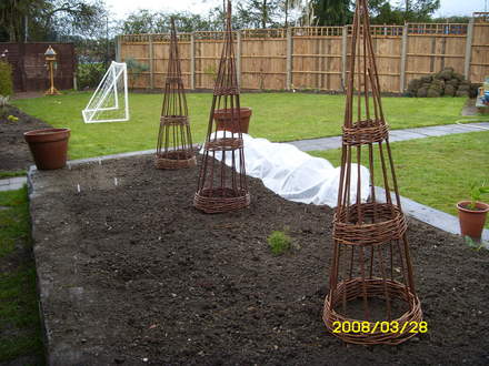 part of my new raised veg bed, made with 12 old railway sleepers